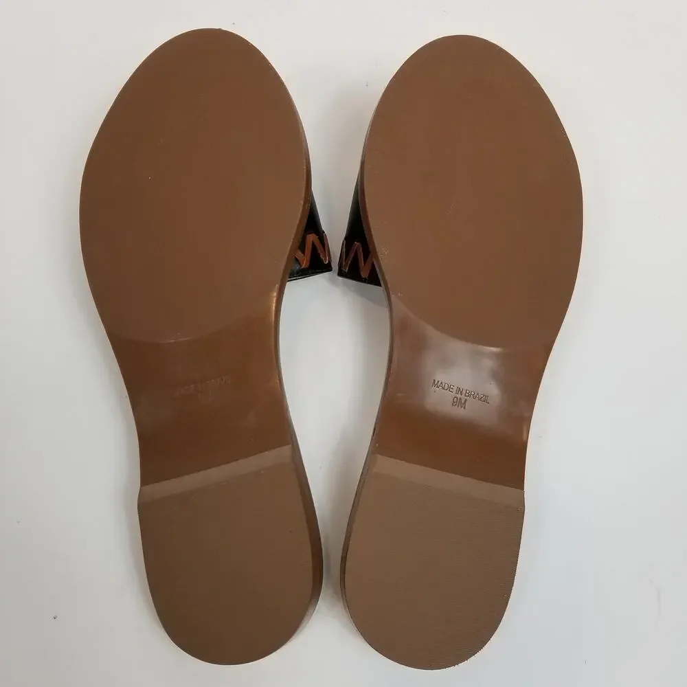 Driver Club USA NWOB Women's Black Brown Leather Slides Sandals Size 9